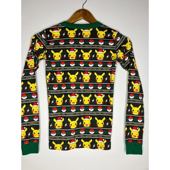 Hanna Andersson Pokemon Pikachu Santa Knit Pajama Top Organic Cotton Kids 12 - Picture 6 of 6